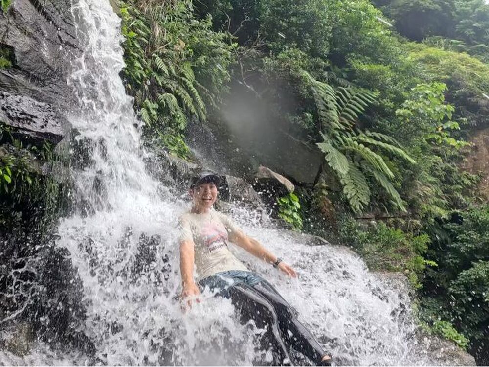 3段目で滝浴び