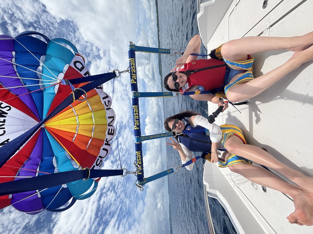 津堅島｜パラセーリング＋BBQ｜1日】パラセーリング＋津堅島で楽しむ