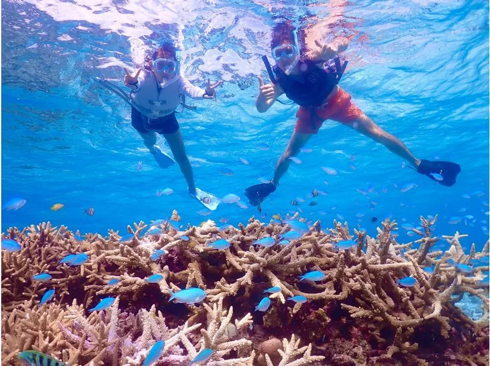 宮古島｜八重干瀬ボートシュノーケル｜4時間】ドローン＆水中撮影無料