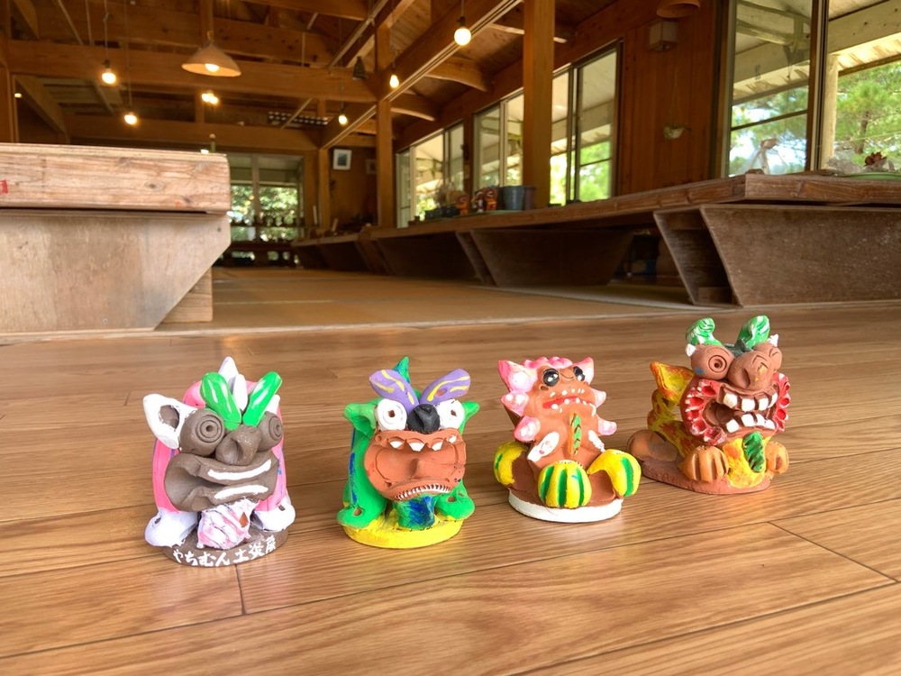 【絵付け体験｜約1時間】久米島産100％の土を使ったシーサーに「オリジナル絵付け」♬