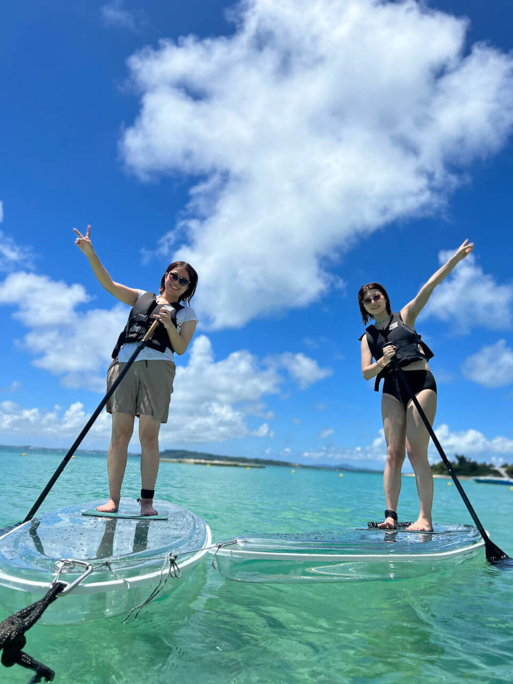 BBQ＆クリアSUP｜1日コース】沖縄本島から1番近い離島「津堅島」オーシャンビューテラスでBBQ＆クリアサップ がセットで楽しめる！パラソル1つ無料レンタルの特典付きです☆｜沖縄の離島観光専門サイト「しまたび」