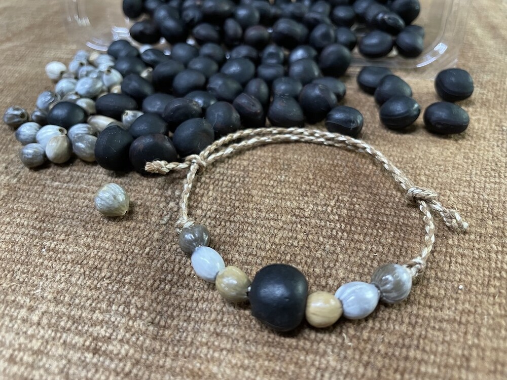 【西表島｜天然素材のアクセサリー作り｜2時間】しまたび限定プラン│「綿の染め糸ブレスレット」作り体験！採れたてハーブティー体験付き♪屋内体験なので雨の日も安心！