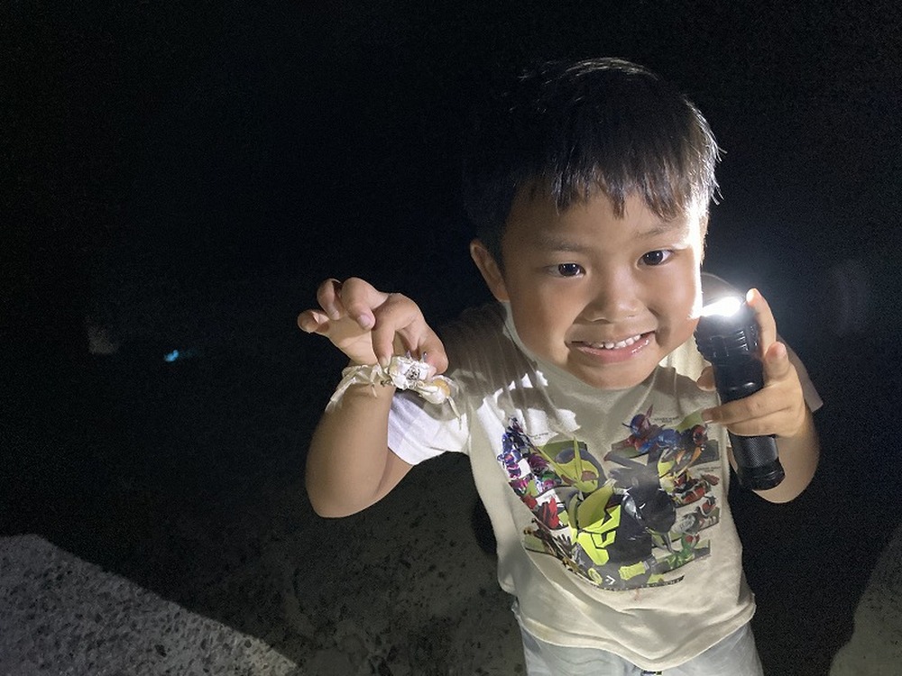 【ナイトビーチ生き物探検ツアー｜約1.5時間コース】渡嘉敷島☆ファミリー・貸切、大歓迎！夜のビーチにはどんな生き物がいる？（開催：3月以降）