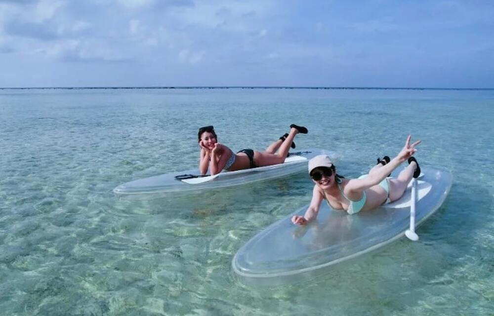 宮古島｜SUP｜1.5時間】遭遇率99.9%ウミガメクリアサップツアー