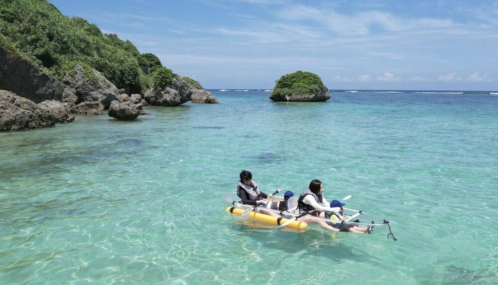 宮古島｜シーカヤック｜1.5時間】遭遇率99.9%ウミガメクリアカヤック