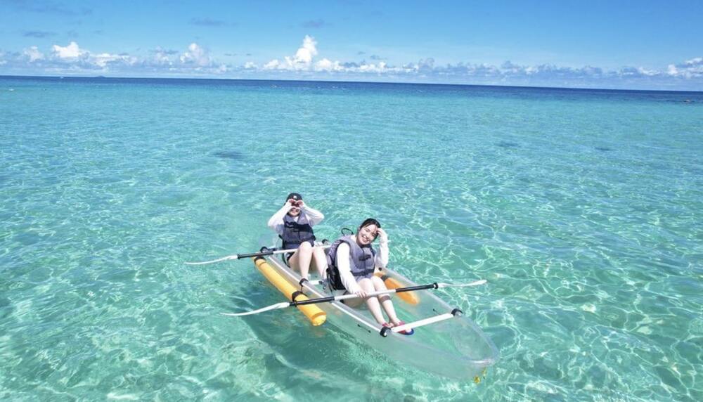 宮古島｜シーカヤック｜1.5時間】遭遇率99.9%ウミガメクリアカヤック
