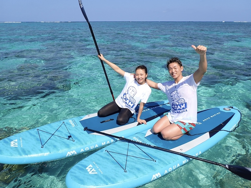 宮古島《宮古ブルーを体験！！》1組限定の完全貸切【SUPツアー】★送迎相談可！★子供料金あり！★当日予約OK！★撮影データ無料！