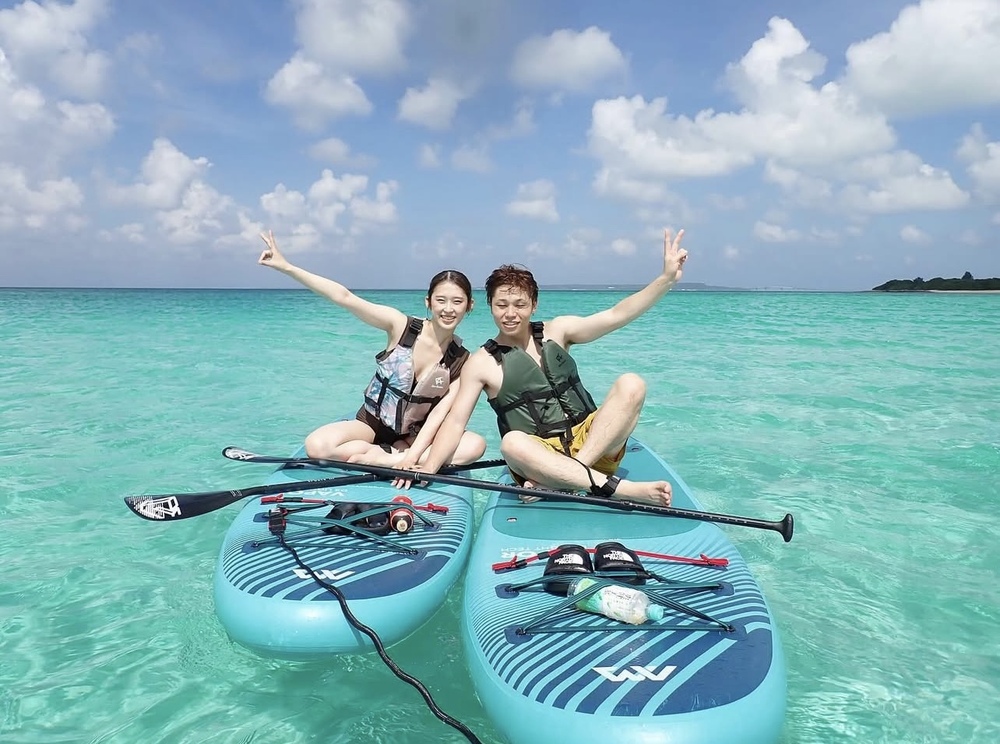 宮古島《宮古ブルーを体験！！》1組限定の完全貸切【SUPツアー】☆送迎