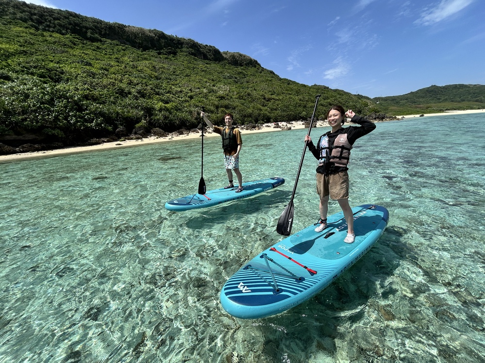 宮古島《宮古ブルーを体験！！》1組限定の完全貸切【SUPツアー】☆送迎