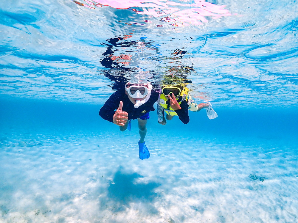 海の中は透明度抜群！！