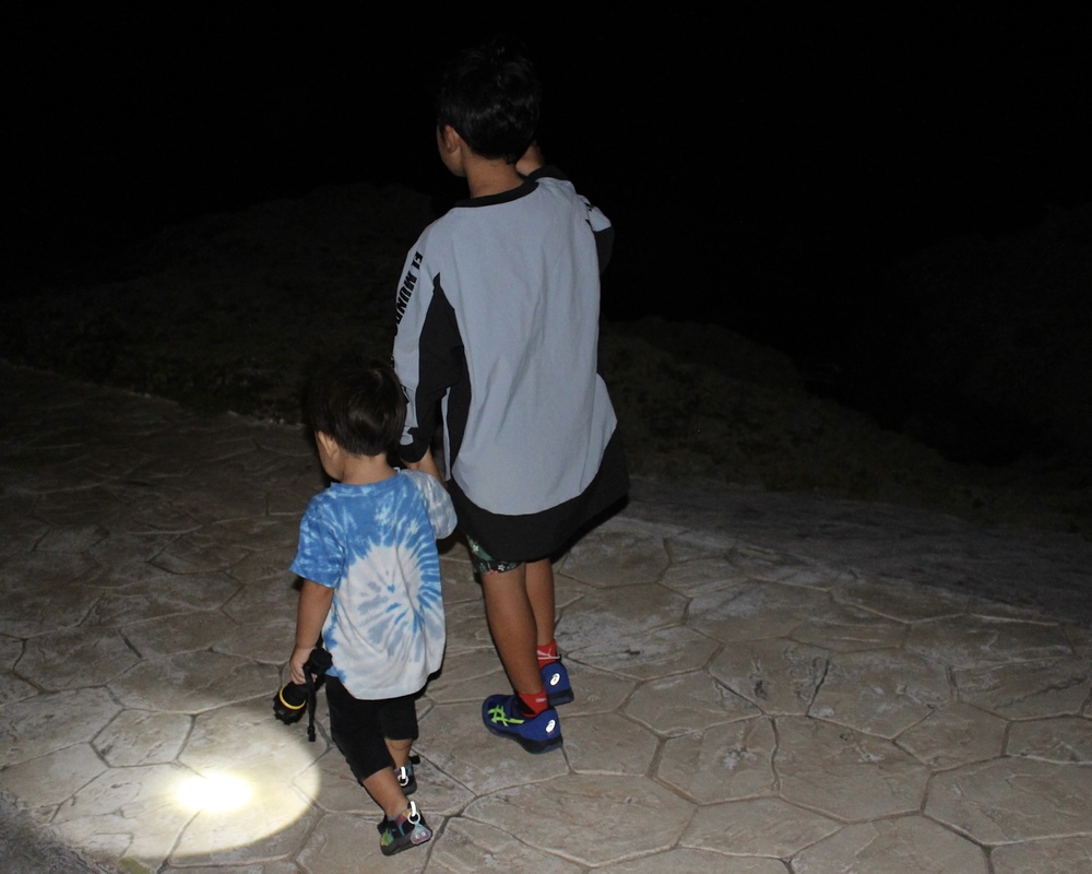 ファミリーで探した!大きなヤシガニ発見!!