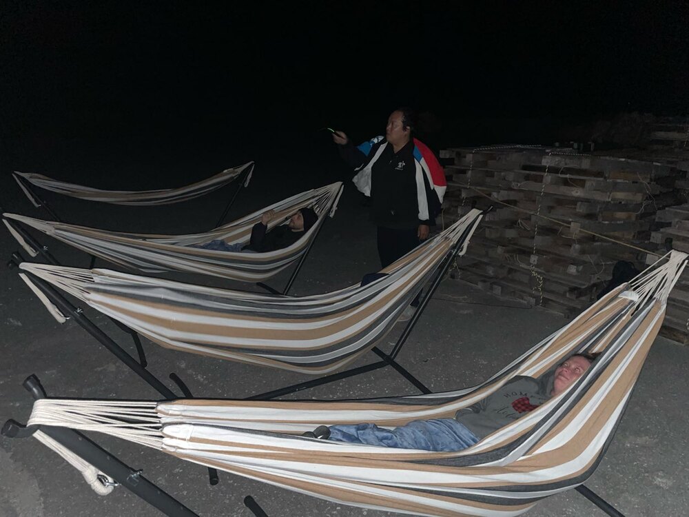 星空観察プログラム中には、リクライニングチェアをお貸しいたします♪
※写真はハンモックタイプですが、しまたび特典としては、リクライニングチェアを予定します。