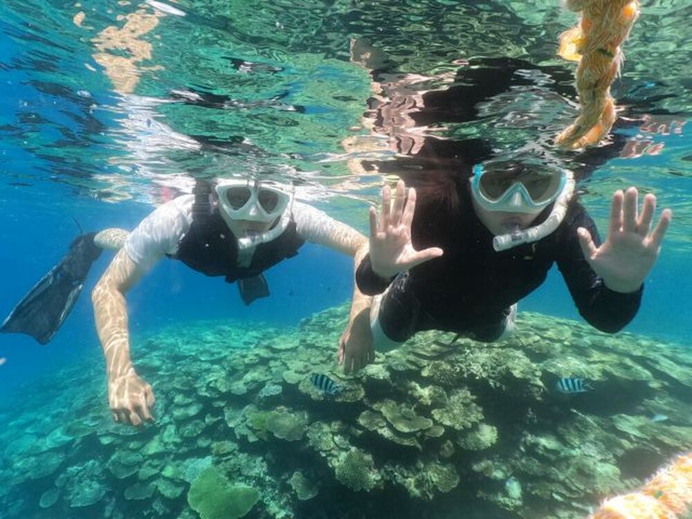 コース中のお客様の写真・動画を無料でプレゼント！！
現地特産フルーツ（パイナップル、マンゴー、スイカなど）
現地特産のお菓子サーターアンダギーなどご賞味いただけます。