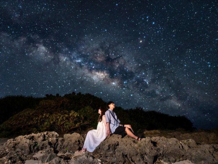 宮古島　星空　天の川　カップル